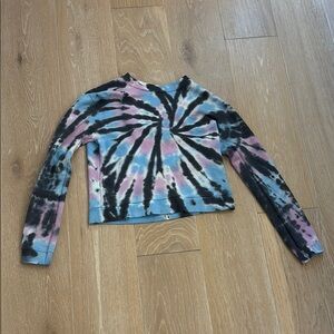 Lucy Tie-Dye Long Sleeve Tee - Black, Blue, Pink